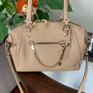 New Coach Chain Prairie Satchel Leather Crossbody